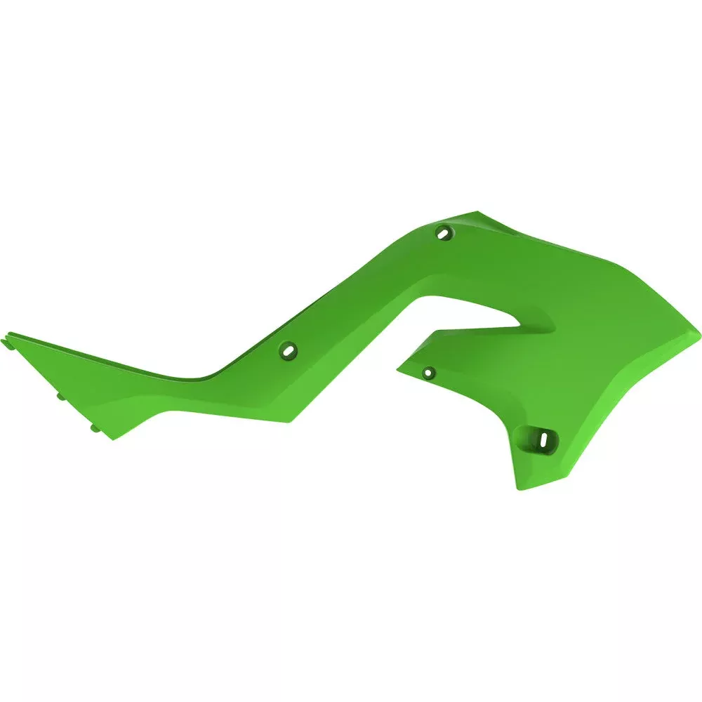 03-'07 for Kawasaki KX250 POLISPORT Radiator Scoops Restyling Green Kaw