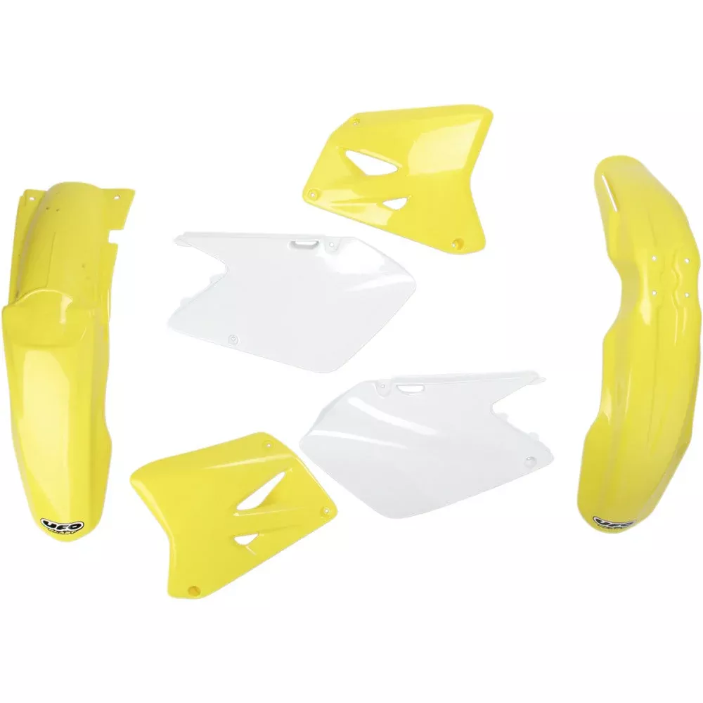 03-08 for Suzuki RM 125 UFO Replacement Body Kit OEM Yellow /White SUKIT402-999