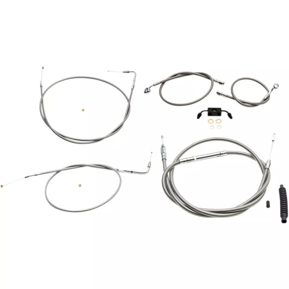 12-17 for Harley FXDF Cable /Brake Line Kit 12