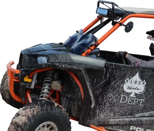 14-18 for Polaris RZR XP 1000 4x4 KLOCK WERKS Flare Windshield Dark Smoke