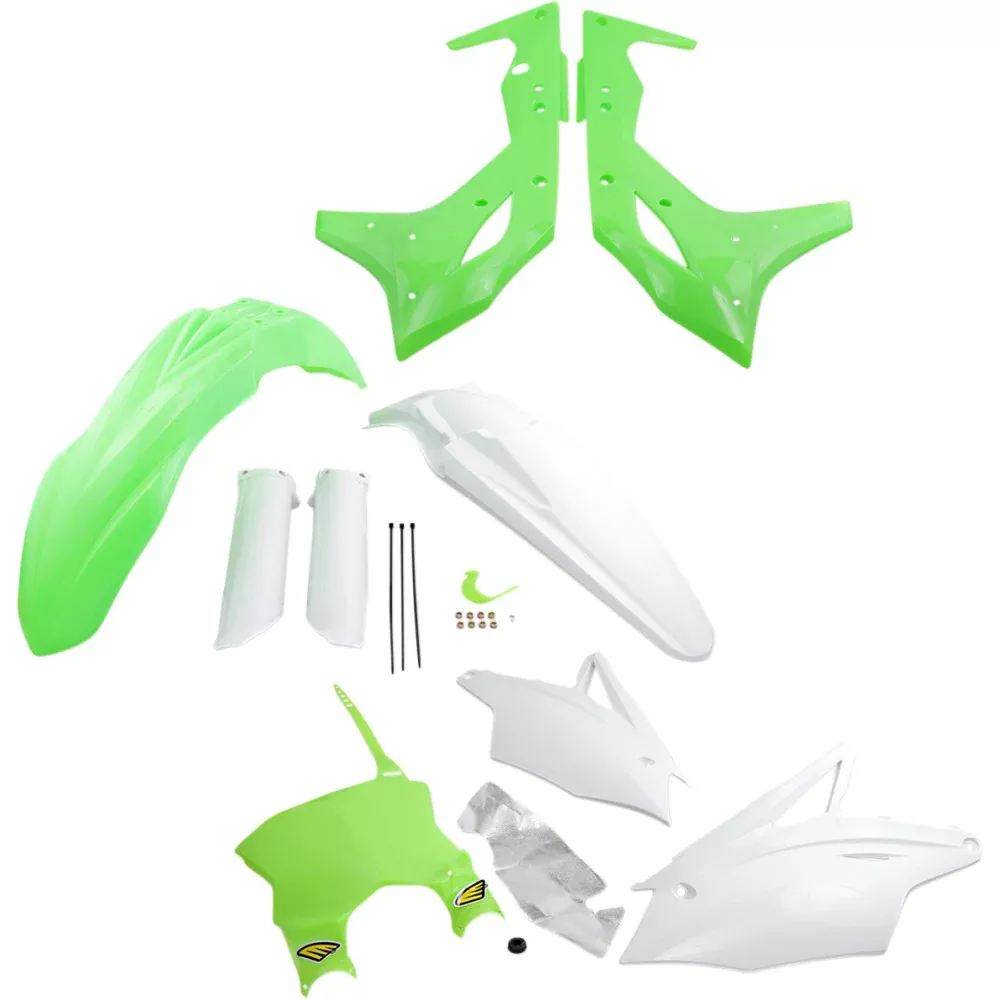 17-20 for Kawasaki KX 250 F Body Kit Powerflow Fluorescent Green /White KXF250