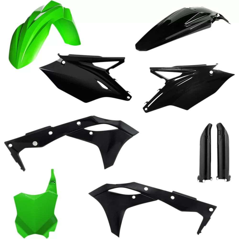 18-19 for Kawasaki KX 250 F ACERBIS Full Replacement Body Kit Green /Black KX250F