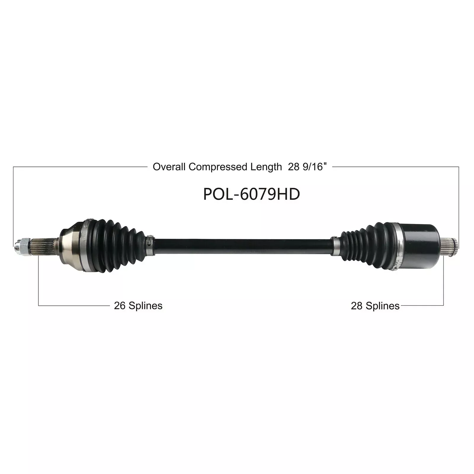 18-'19 for Polaris RZR XP 4 1000 Ride Command EPS OPEN TRAIL Hd 2.0 Axle Rear