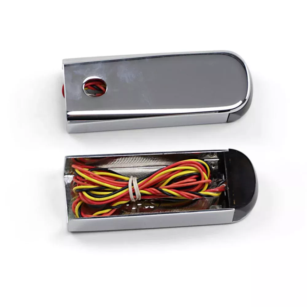 18-20 for Harley FLHC ALLOY ART LED Strut Light Smoke /Red Chrome SSL-BR-2C