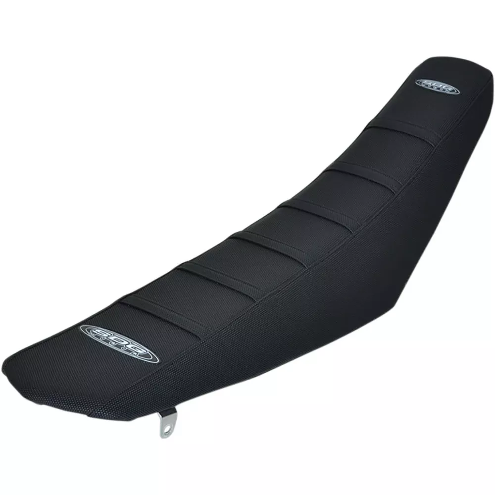 19-22 for Kawasaki KX 450 F 6-Ribbed Seat Cover Black Ribs /Black Top /Black Sides