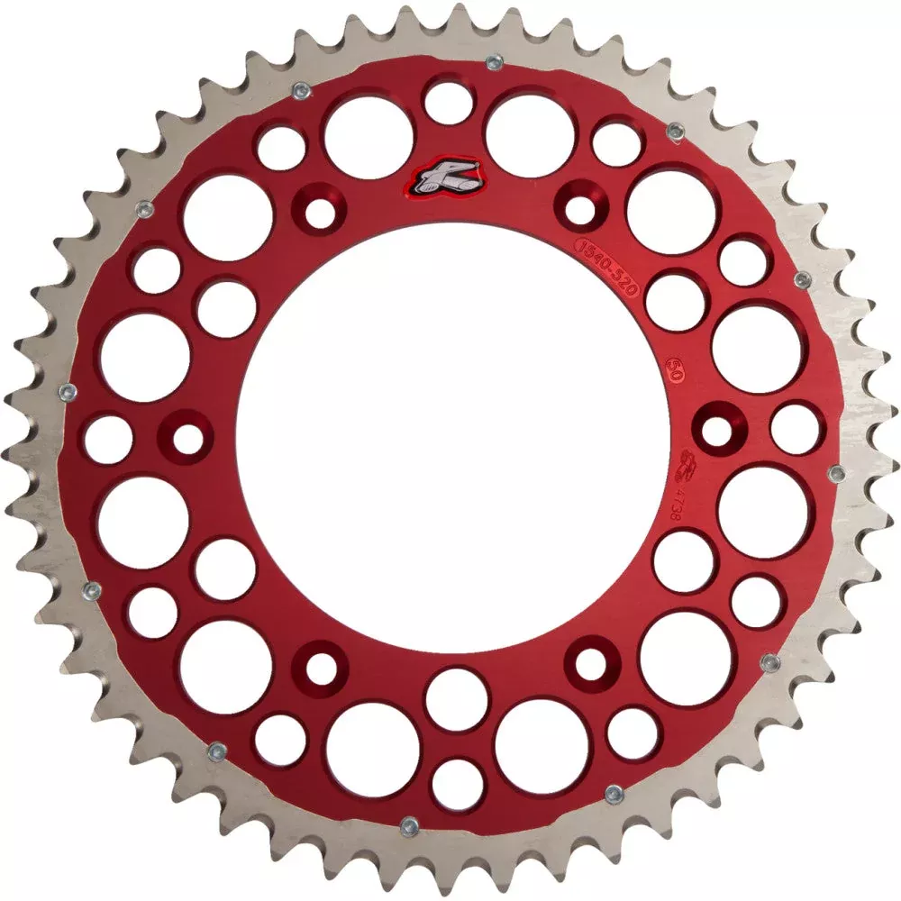 1983-2007 for Honda CR125R RENTHAL Twinring Rear Sprocket 50-Tooth Red