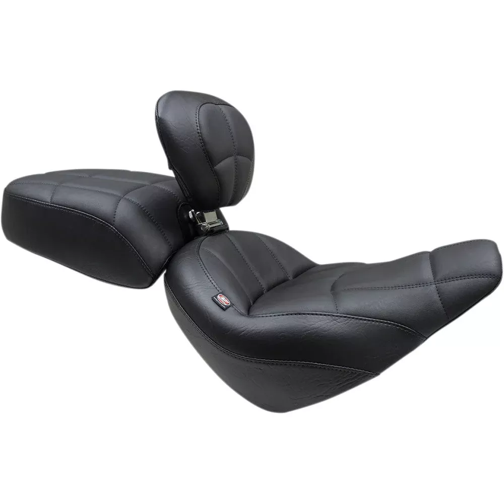 2018-2021 for Harley FXBB /FXBBS MUSTANG Front Solo Seat W / Backrest Cube Stitch