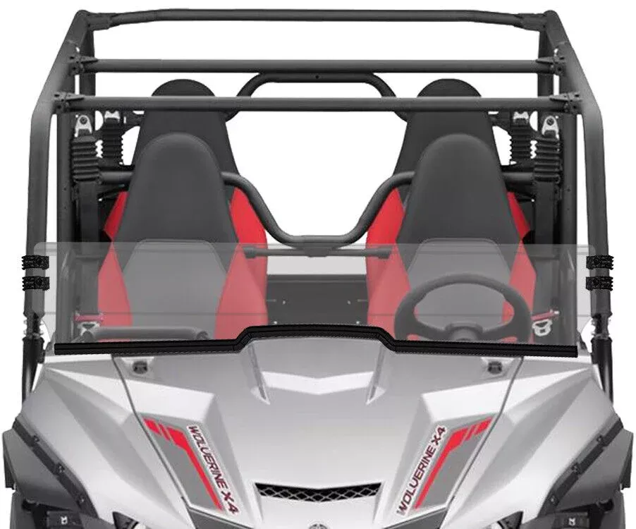 2018 for Yamaha YXF850 Wolverine X4 SPIKE Half Windshield Clr Yam Wolverine X-4