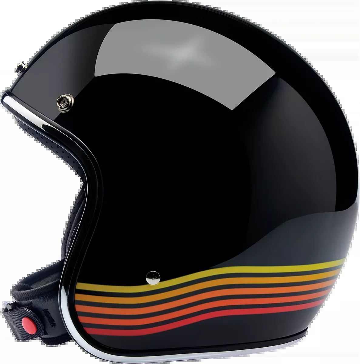 BILTWELL Bonanza Helmet - Gloss Black Spectrum - Small 1001-536-202