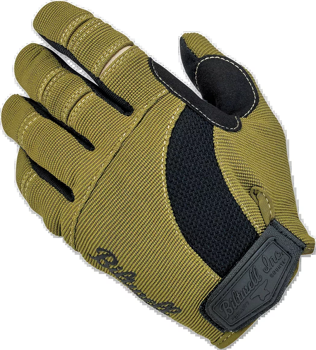 BILTWELL Moto Gloves - Olive/Black - XS 1501-0309-001