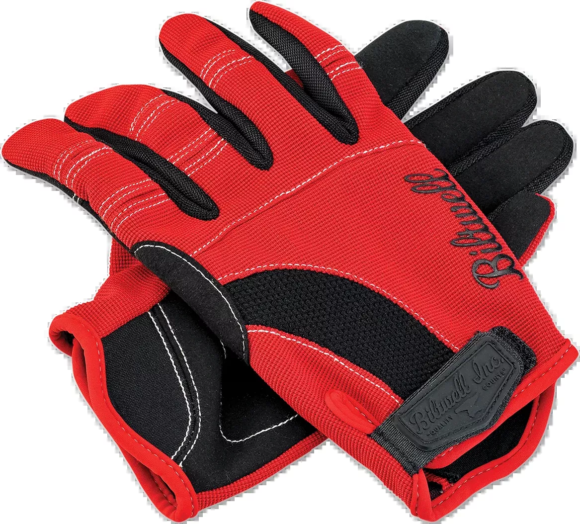 BILTWELL Moto Gloves - Red/Black/White - XS 1501-0804-001