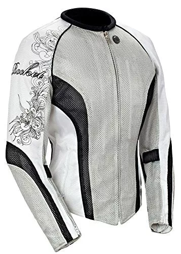 Joe Rocket Cleo 2.2 Women's Jacket White/Black/Silver Lg JOEROCKET1250-0604