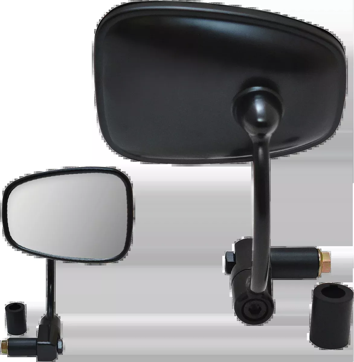 Mirror - Bar End - Semi-rectangular