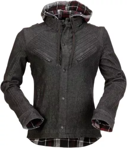 Z1R Women's Timberella Denim Shirt  Black White XS