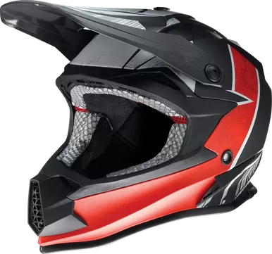 Z1R Youth F.I. Helmet - Fractal - Mips - Matte Black/Red - Small 0111-1517