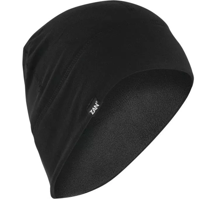 Zan SportFlex Fleece-Lined Helmet Liner & Beanie Black